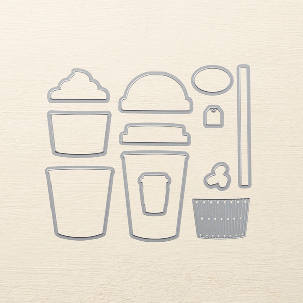 Coffee Cafe' BUNDLE (Stamps and Dies) Retired Stampin' Up! NEW - Image 2
