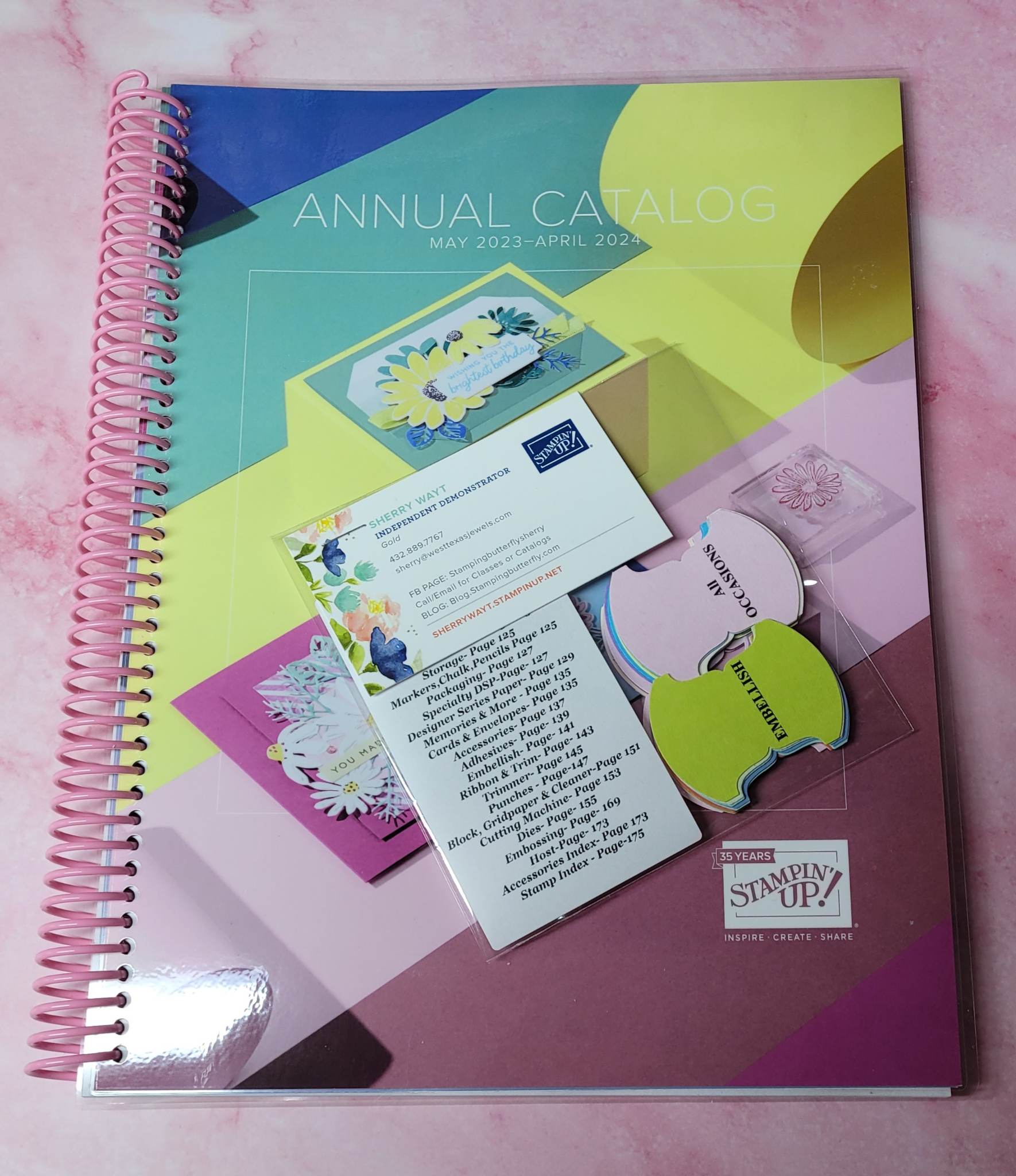 2023-2024 Annual Stampin' Up! Catalog – Spiral Bound With Tabs